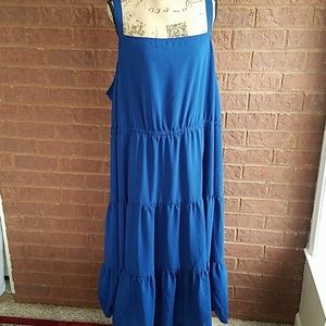 Ava & Viv Plus Size Blue Tier Maxi Dress